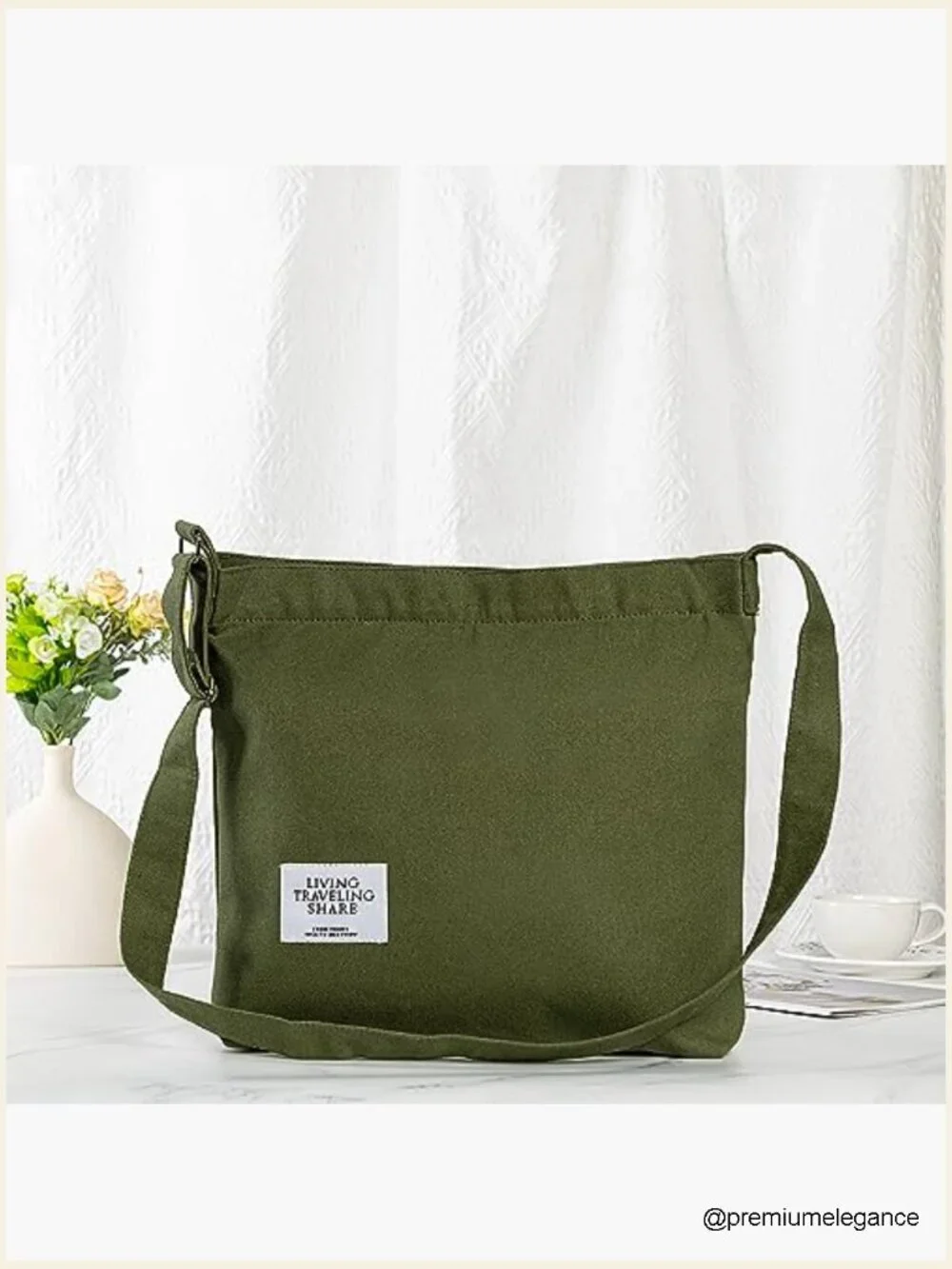 Retro Large Canvas Hobo Crossbody Handbag Casual Tote